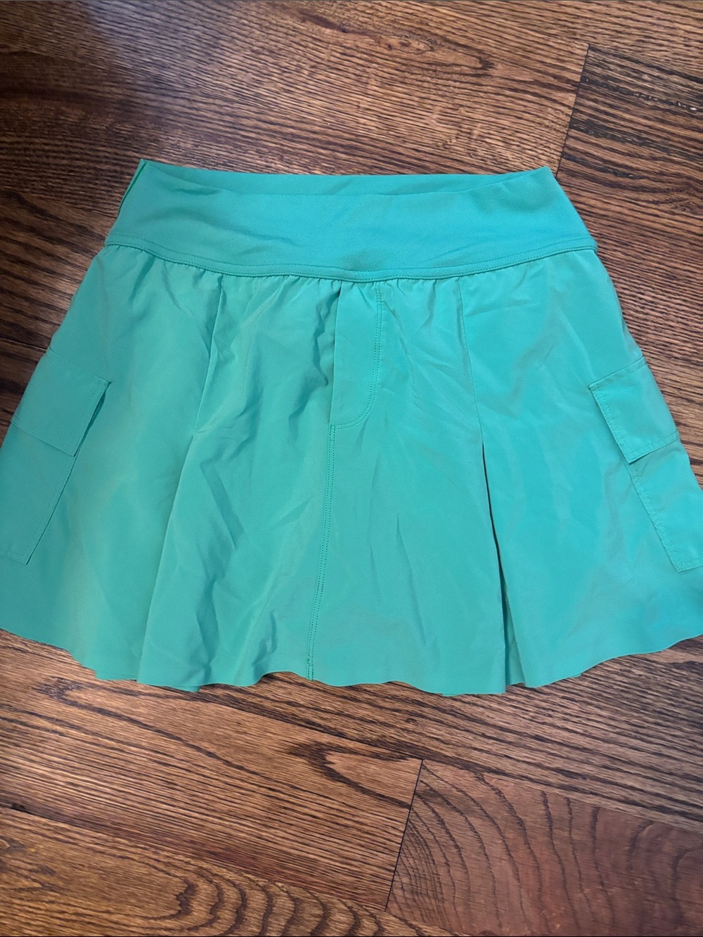 aerie Green Circle Skirt with Cargo Pockets